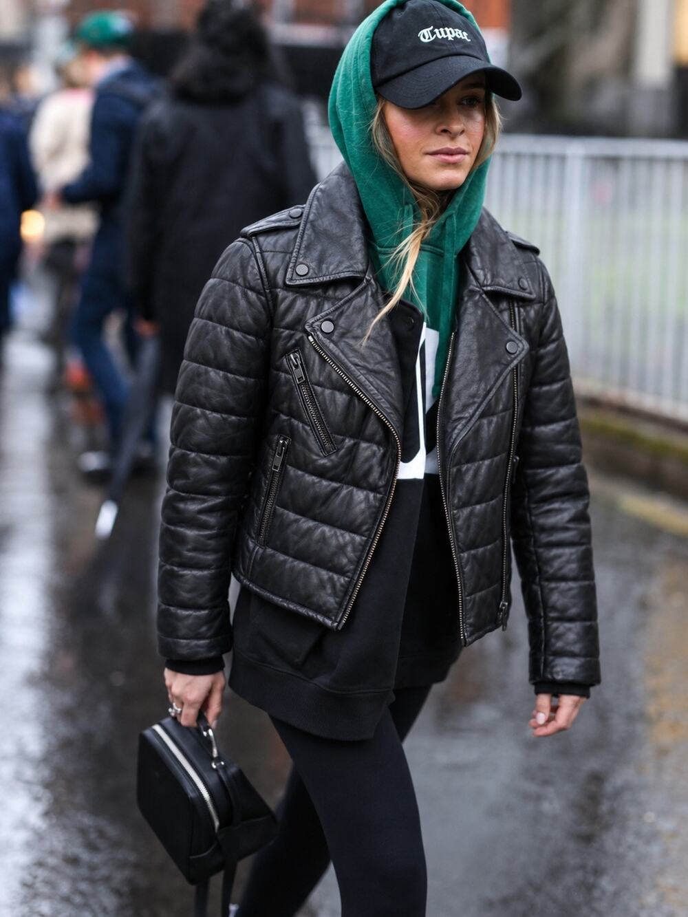 Alexander Wang x H&M Quilted Leather Moto Jacket | Y2K Biker Streetwear Staple
